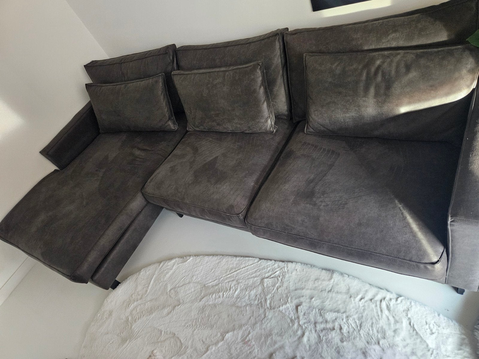 comfortabele en ruime Room108 Gigi hoekbank in antraciet, Ophalen, Zo goed als nieuw, Stof