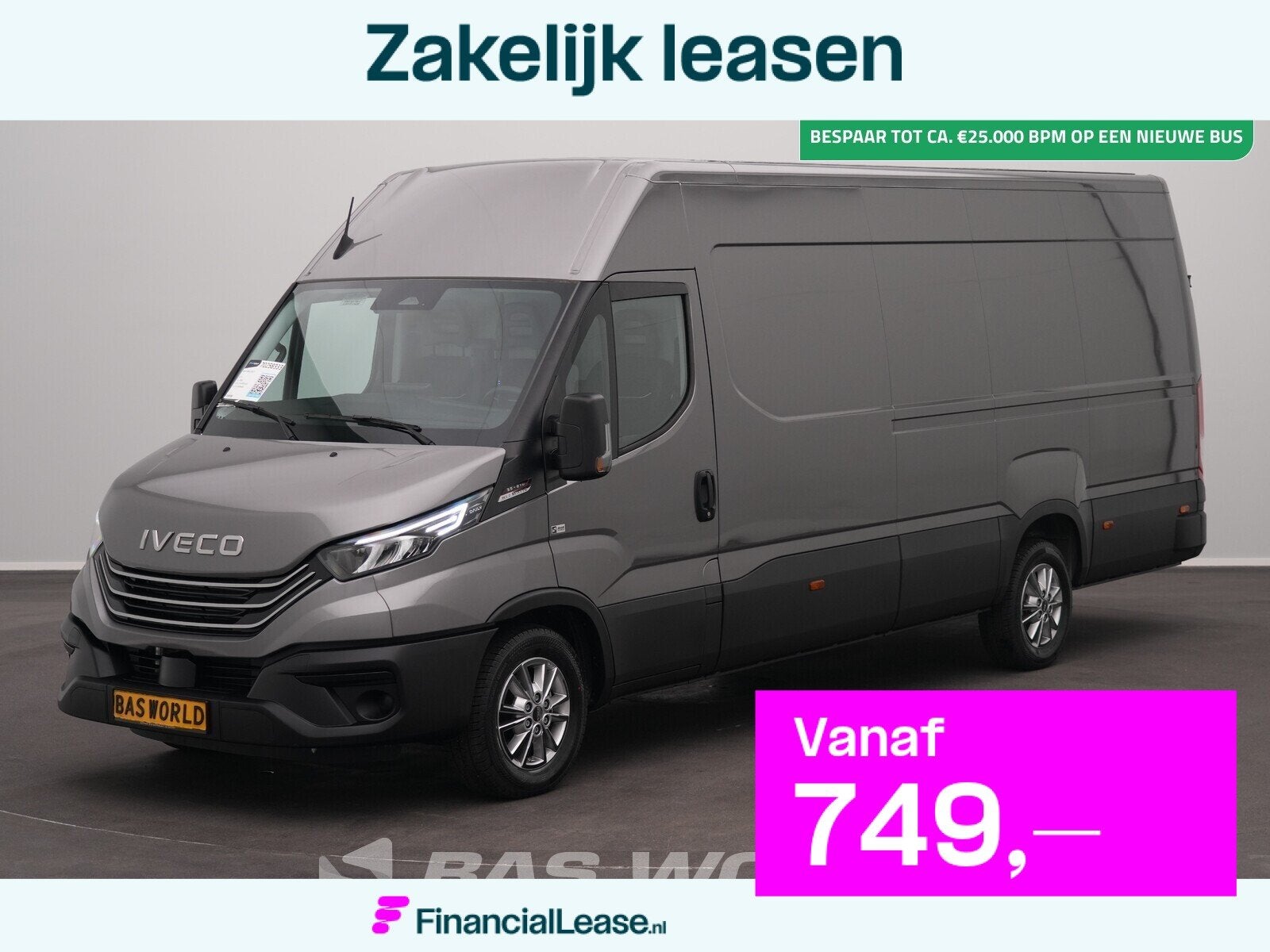 Iveco Daily 35S21 BPM VRIJ! 3.0L Automaat 210PK L3H2 2025-Mo, Automaat, Stof, Euro 6, 4 cilinders