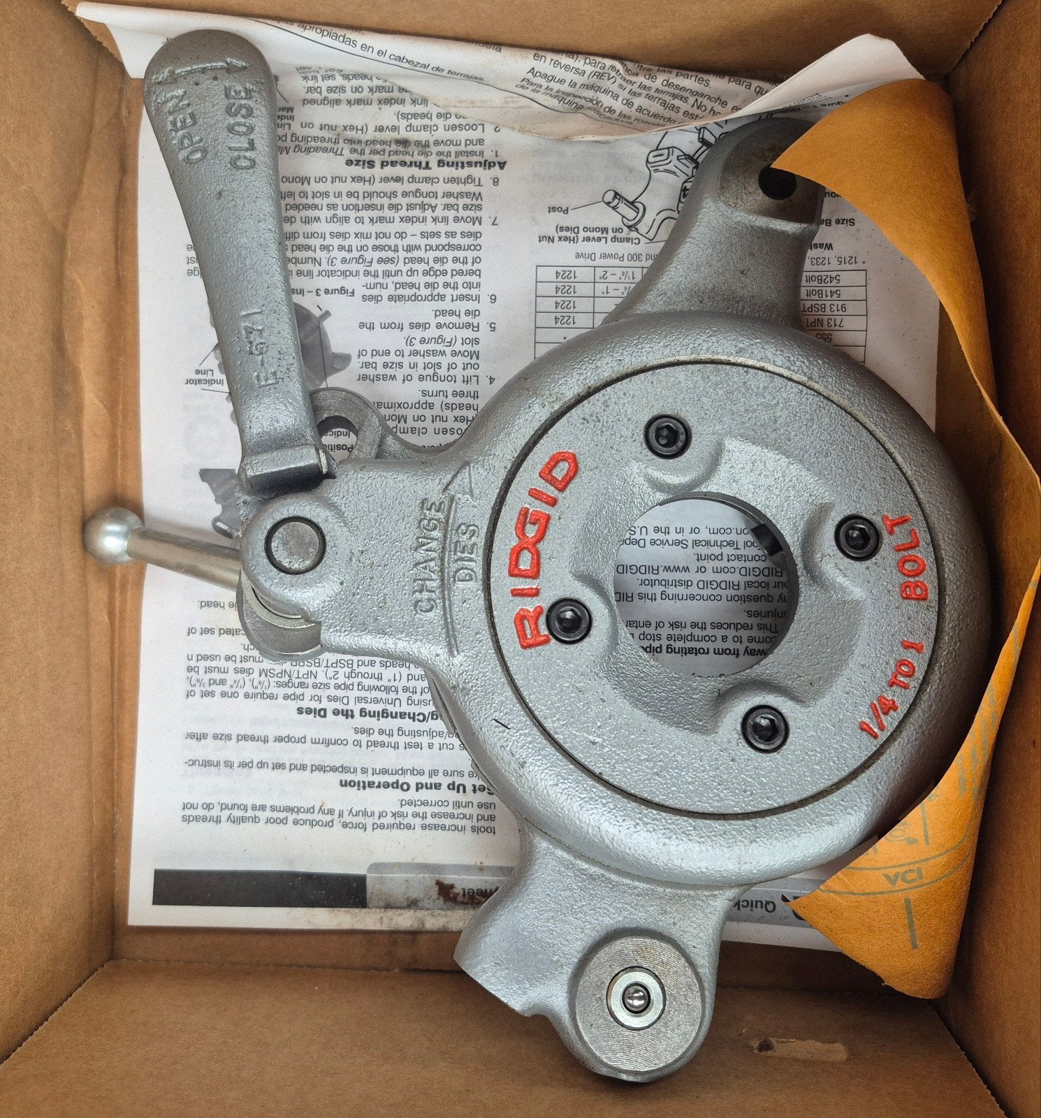 Ridgid 531 draadsnijkop ¼"-1" nieuw, Verzenden, Nieuw