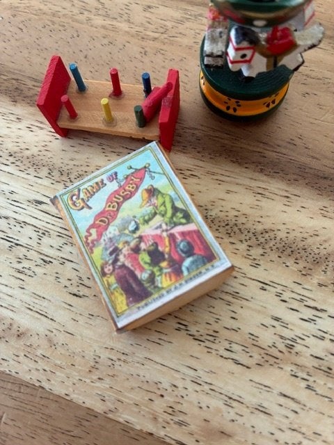 Oud gezelschapsspel doosje, Ophalen of Verzenden, Zo goed als nieuw, Poppenhuis