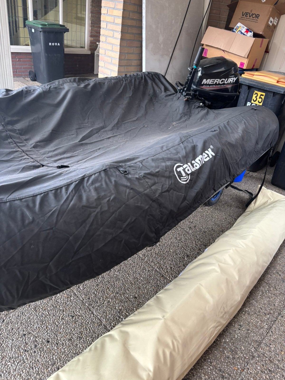 310 vortex alu rib met 9.9 mercury 4 takt, Ophalen, Zo goed als nieuw