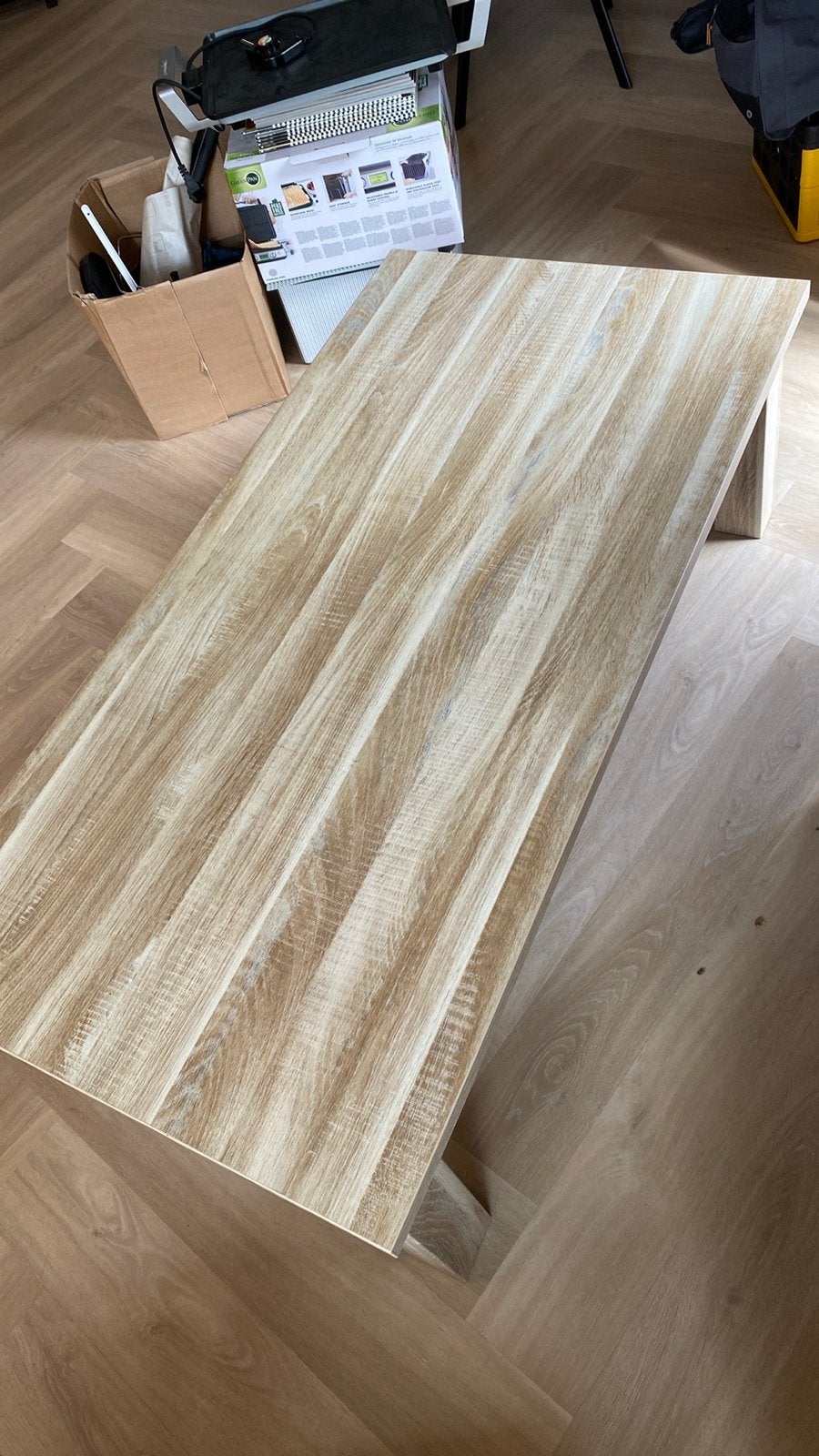 Complete set: salontafel, eettafel en tv meubel, Ophalen, Gebruikt, 100 tot 150 cm, 50 tot 100 cm