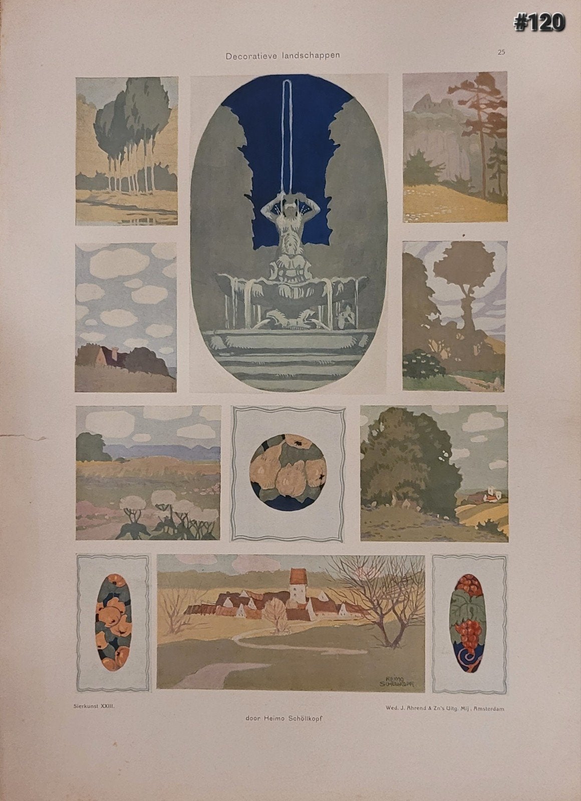 Antieke chromolitho's vademecum der bouwvakken per stuk!  #6, Antiek en Kunst, Origineel, Overige onderwerpen, Ophalen of Verzenden