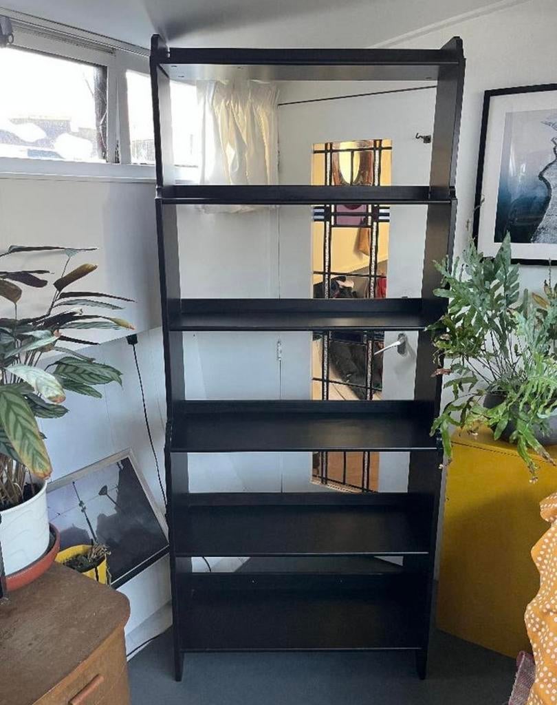 IKEA Leksvik Boekenkast Zwart, Ophalen, Met plank(en), Gebruikt, 50 tot 100 cm