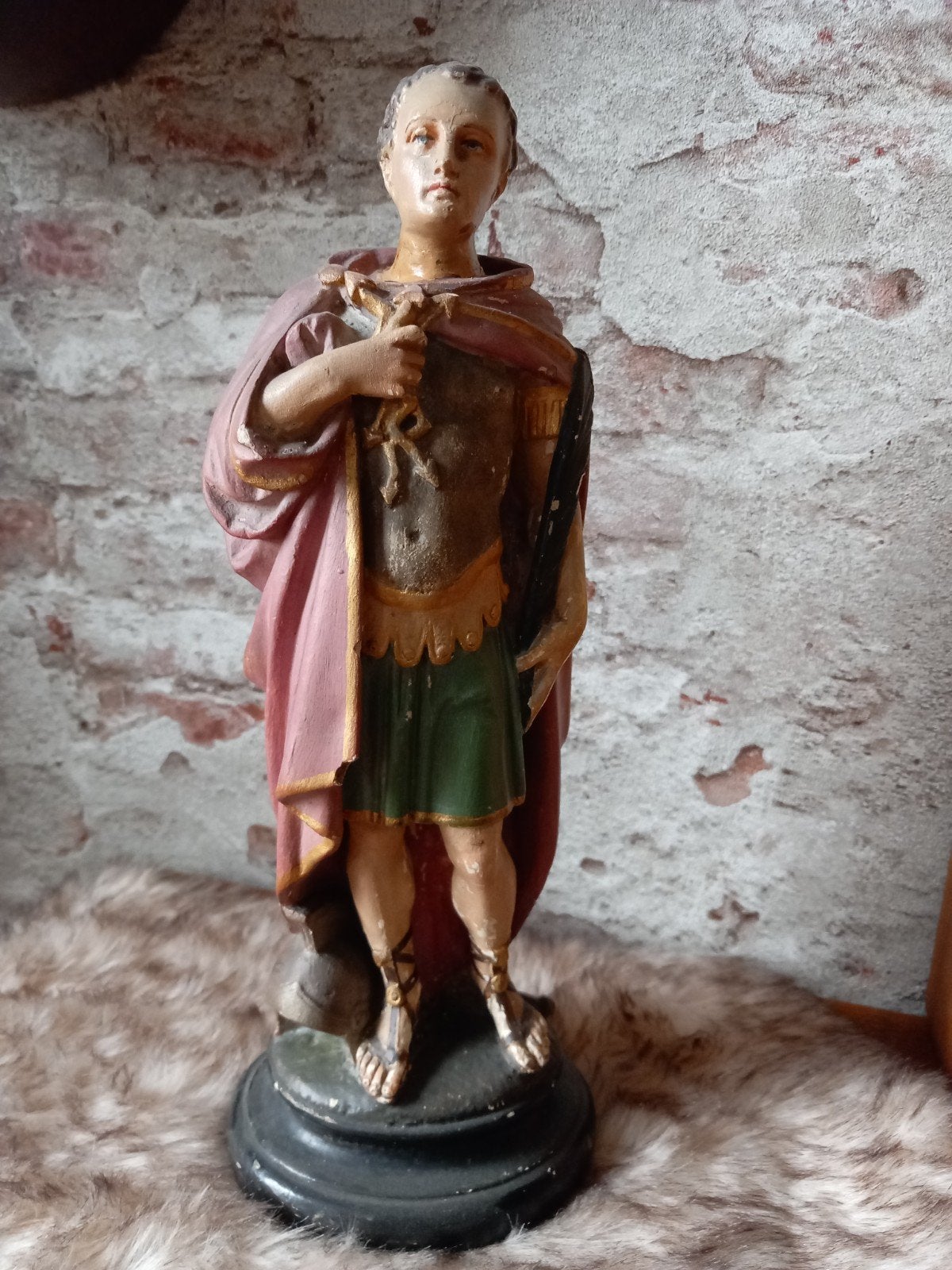 Antiek beeld van een heilige Donatus, Antiek en Kunst, Antiek | Religie, Ophalen of Verzenden
