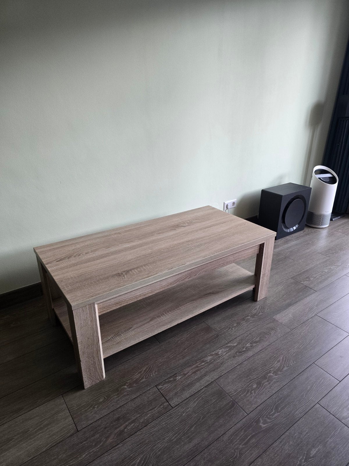 Nette licht eiken salontafel (120x60x45 cm), Ophalen