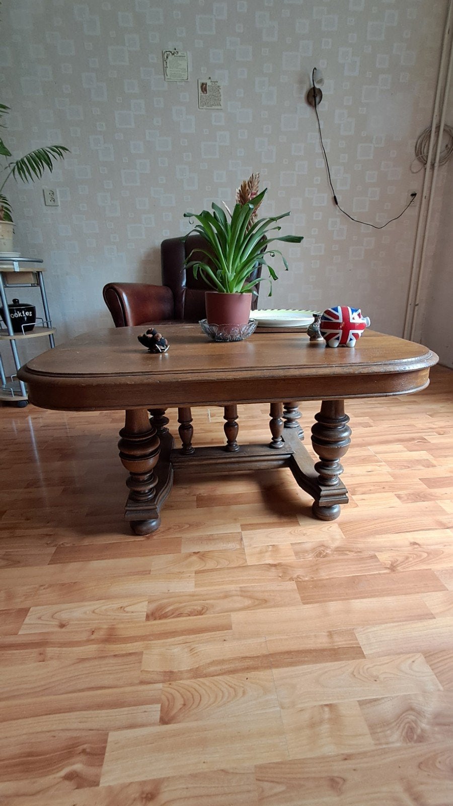 vintage salon tafel, Ophalen, Gebruikt, 100 tot 150 cm, 50 tot 100 cm