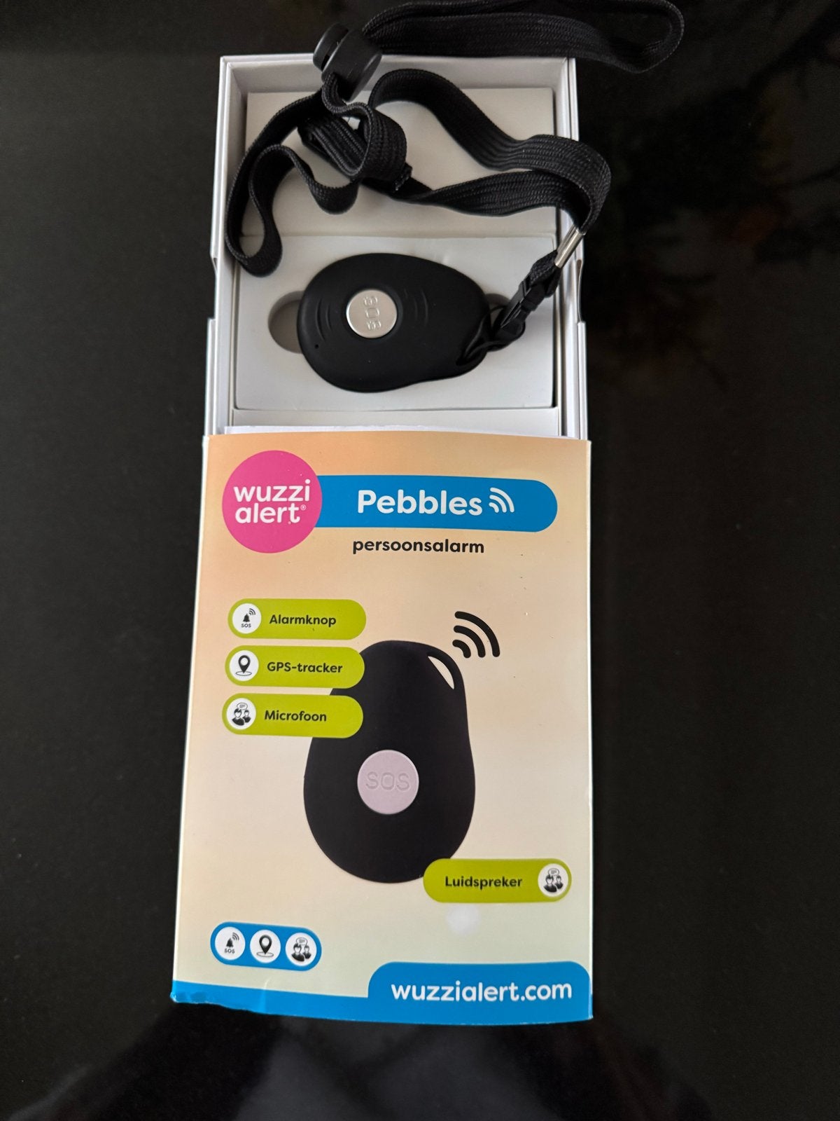 Wuzzi Alert Pebbles persoonsalarm om de hals NIEUW!, Ophalen, Nieuw, Overige typen, Universeel