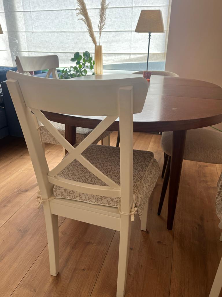 IKEA Ingolf stoel - Witte houten eetkamerstoel, Ophalen, Gebruikt, Wit, Eén
