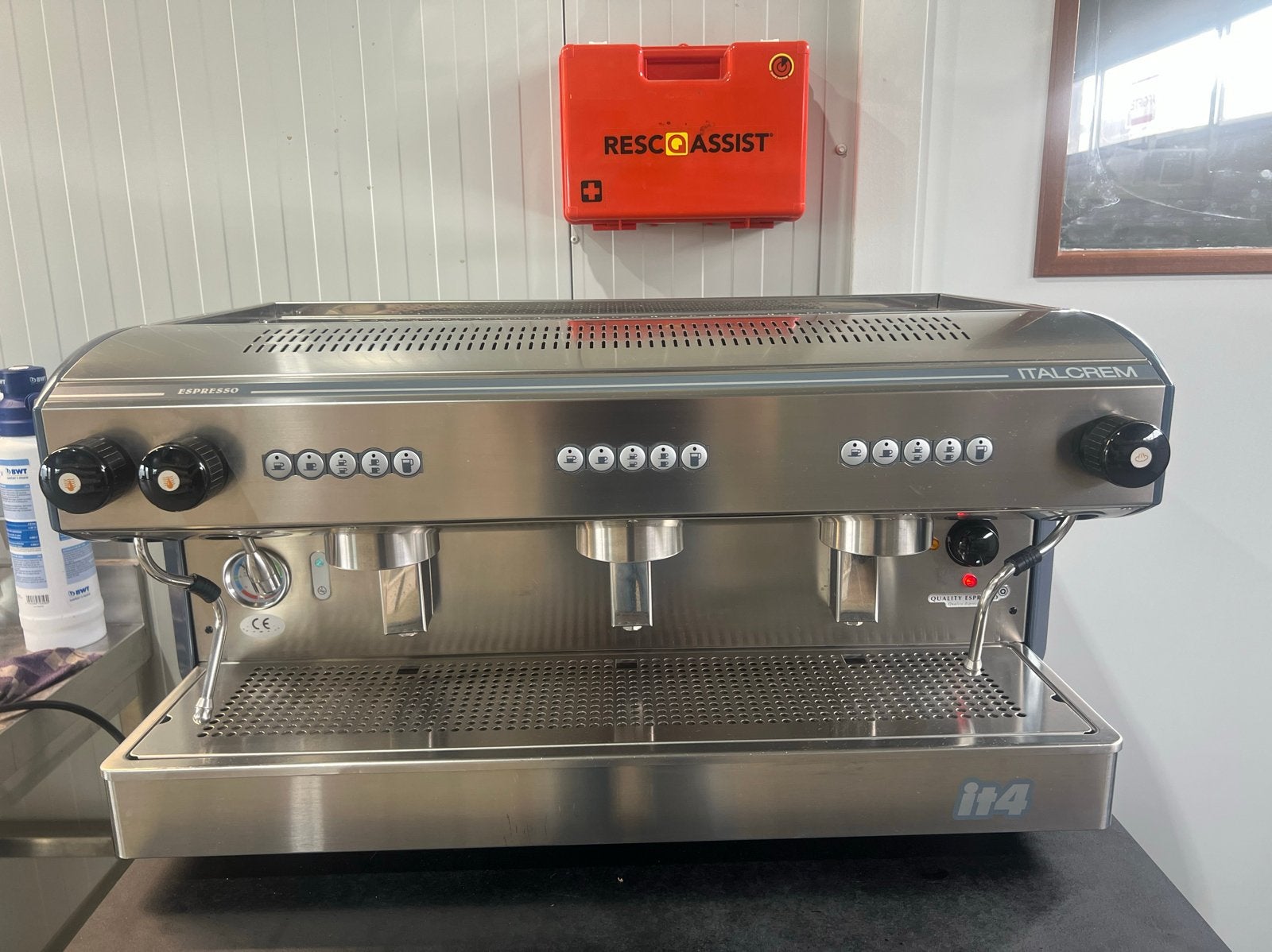 Italcrem IT4 Professionele Espressomachine - 2 Groepen, Gebruikt, Espresso apparaat, 10 kopjes of meer, Koffiebonen