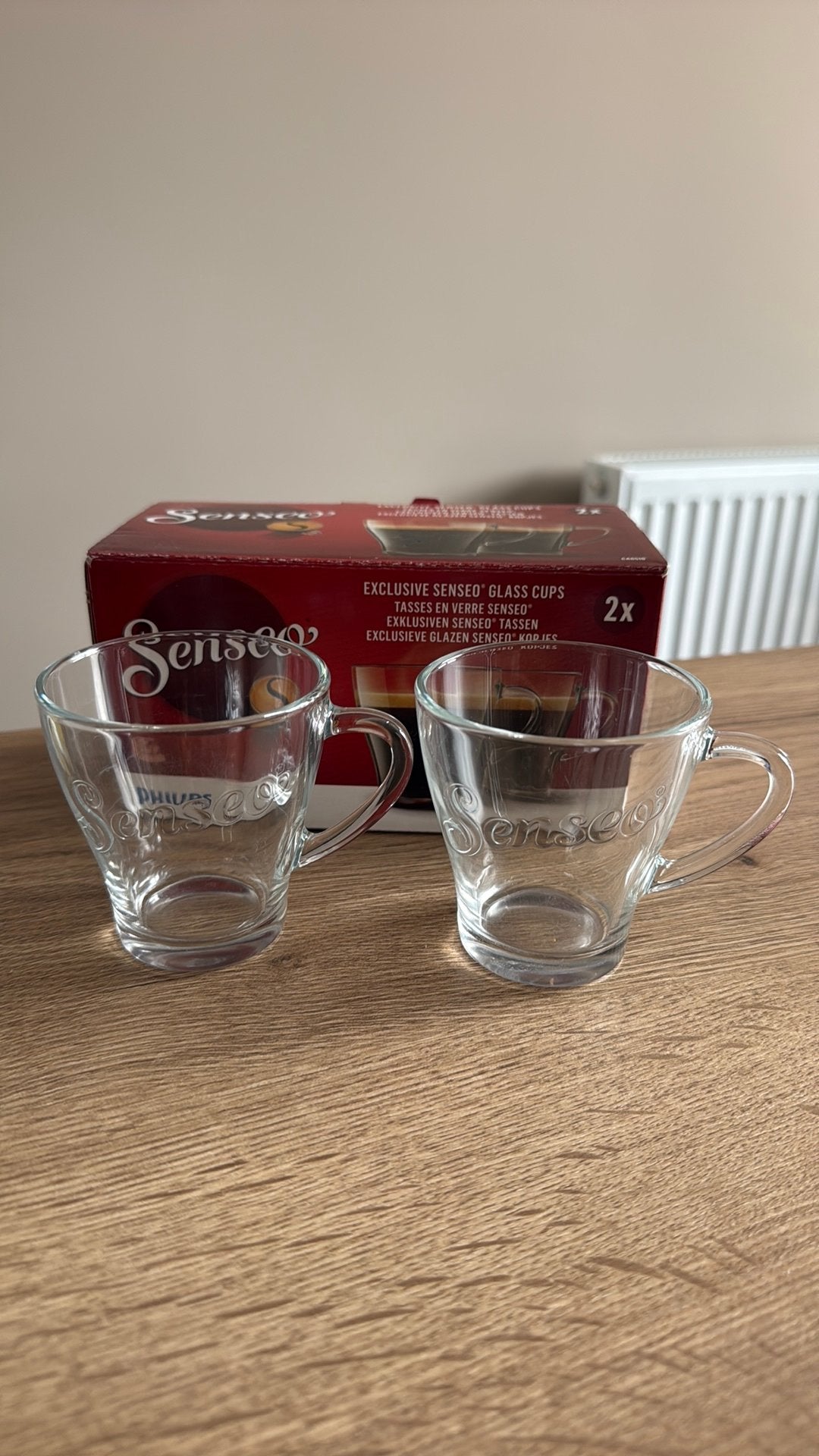 Senseo Glazen Kopjes - Set van 2, Huis en Inrichting, Keuken | Servies, Overige merken, Nieuw, Ophalen of Verzenden, Glas