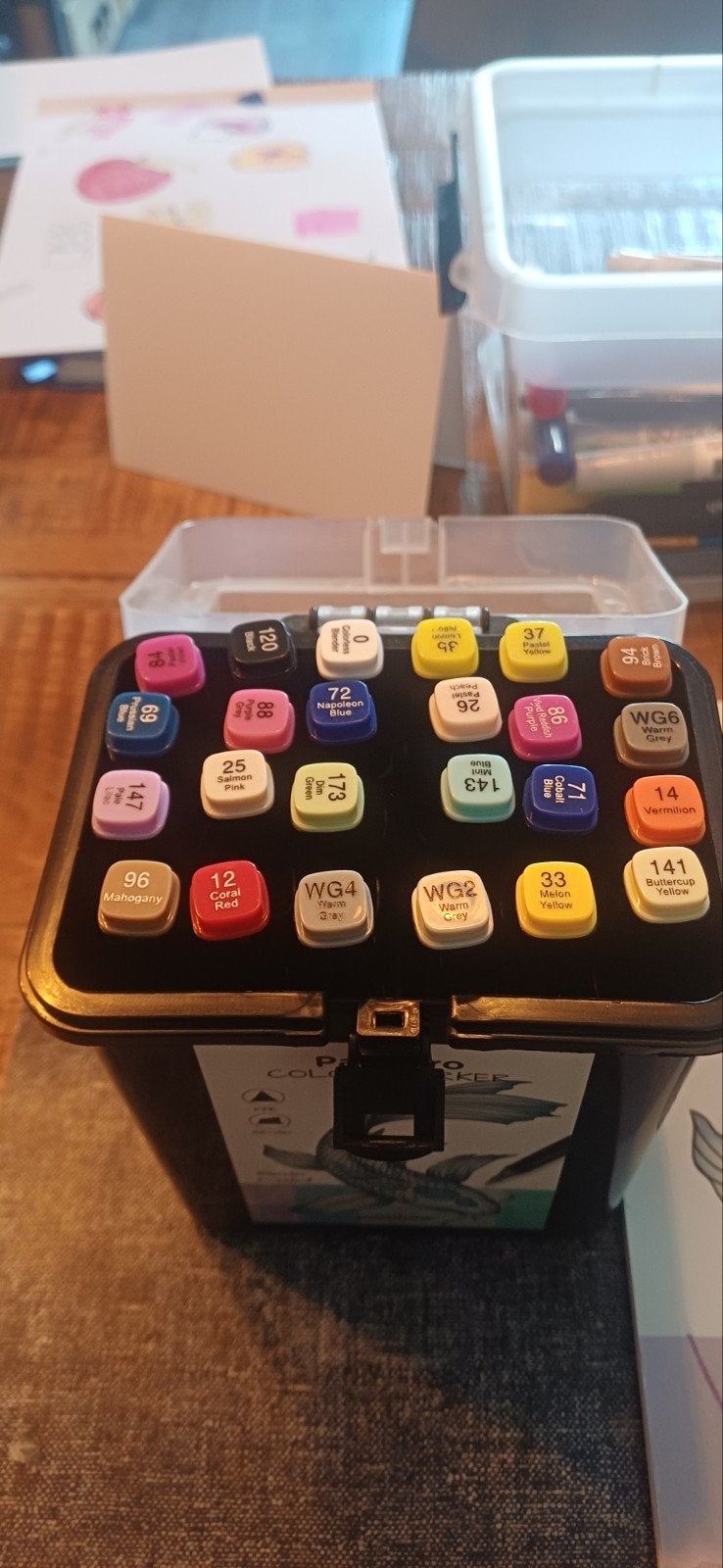 Panduro Colour Marker Set 24 stuks met Marker Pad A4, Ophalen, Zo goed als nieuw, Potlood of Stift