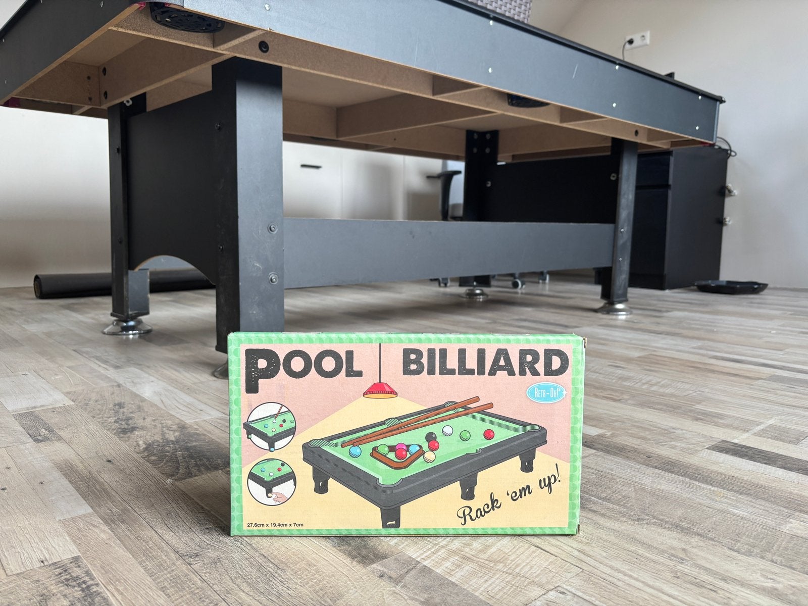 Mini Pool Biljartspel - Compleet met Keuen en Ballen, Ophalen of Verzenden, Zo goed als nieuw, Pooltafel
