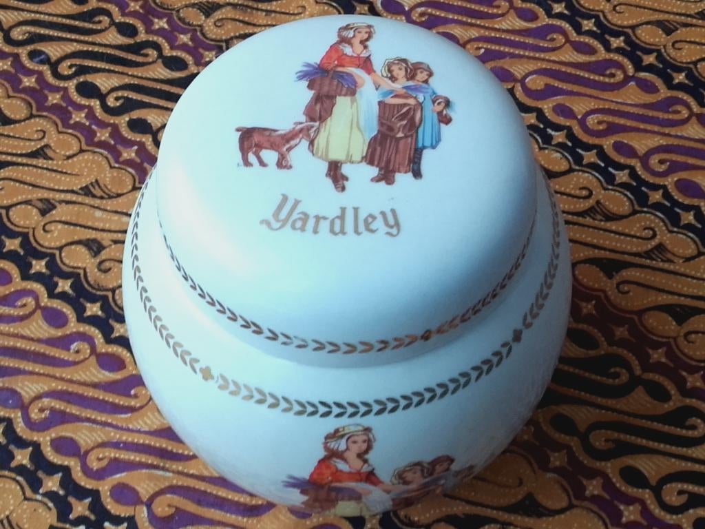 Mooie oude vintage Yardley dekselpot uit Engeland 14 cm., Ophalen of Verzenden