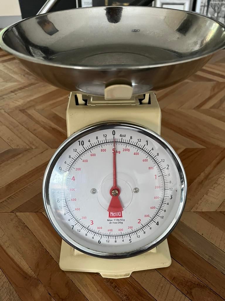 (Retro) keukenweegschaal HEMA in uitstekende staat, Witgoed en Apparatuur, Weegschalen, Minder dan 10 kg, Keukenweegschaal, Ophalen of Verzenden