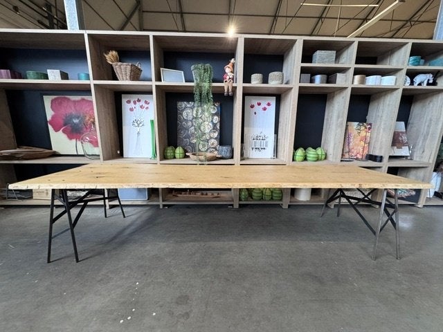 Design Justblocks - Das Baum- Houten tafel/vergadertafel, Gebruikt, 200 cm of meer, Vijf personen of meer, Metaal