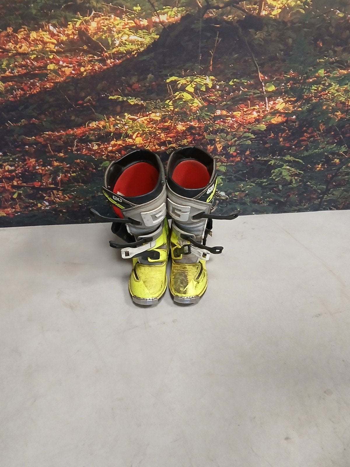 Motorcrosslaarzen EU 36 - Geel/Zwart/Rood, Ophalen, Tweedehands, Laarzen