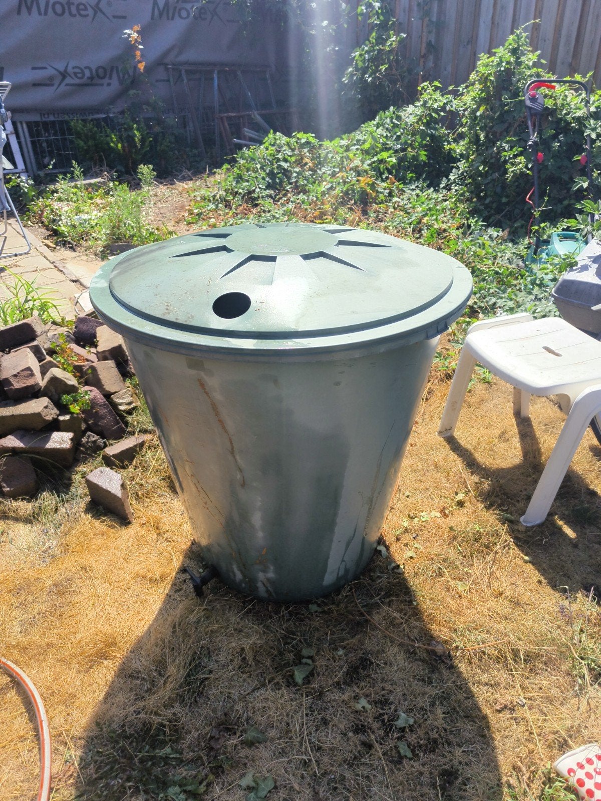 Waterton 210L regenton - Groene wateropslag, Tuin en Terras, Regentonnen, 150 liter of meer, Ophalen, Gebruikt, Kunststof