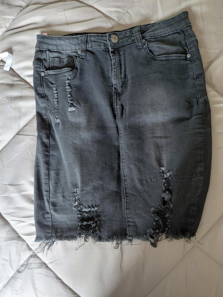 Gedragen Zwarte Denim Rok van Girl Vivi - Maat 38/40 (M), Kleding | Dames, Maat 38/40 (M), Zwart, Ophalen of Verzenden, Girl Vivi