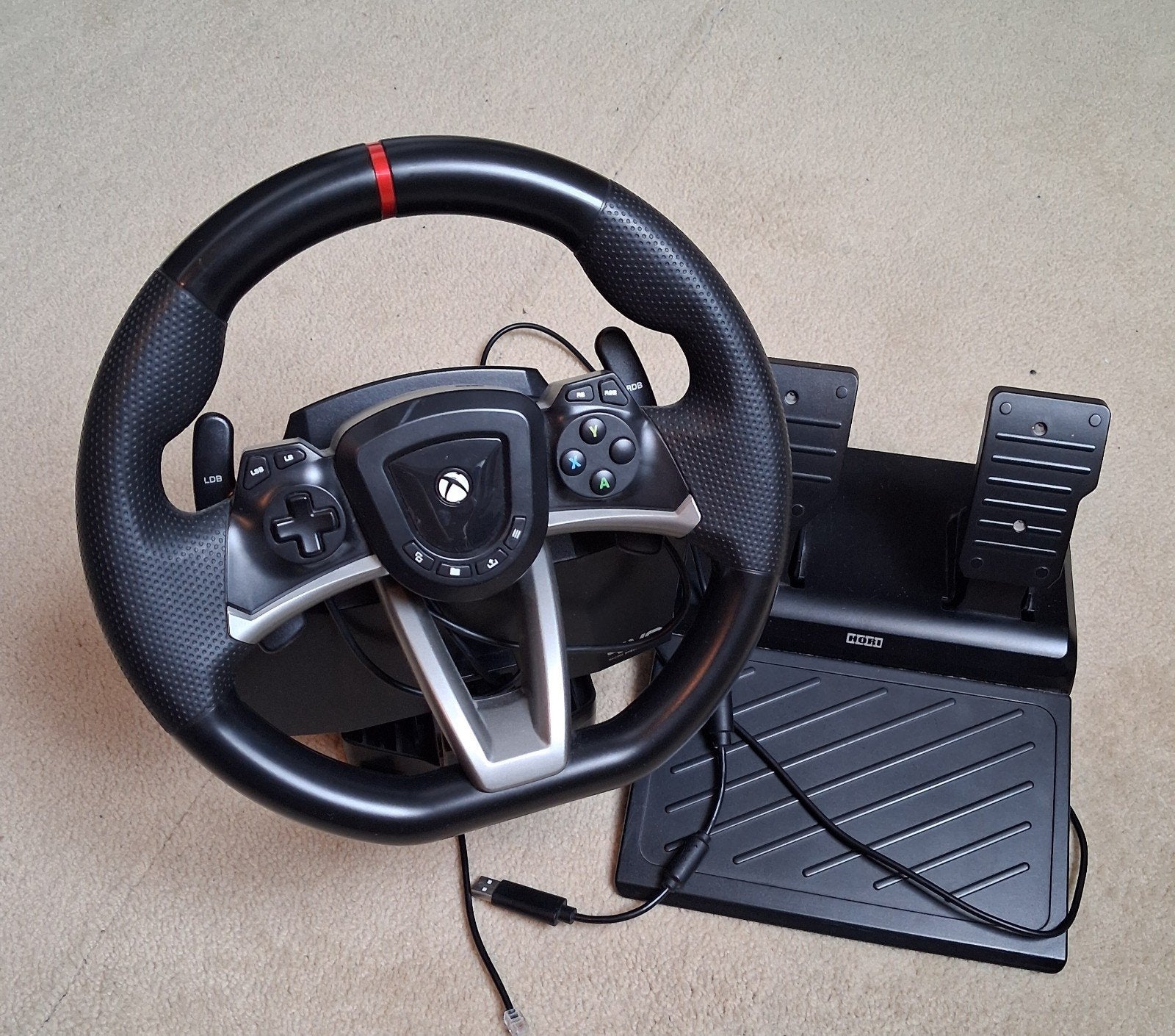 XBOX  stuur inclusief pedalen, Ophalen, Gebruikt, 1 speler, Racen en Vliegen