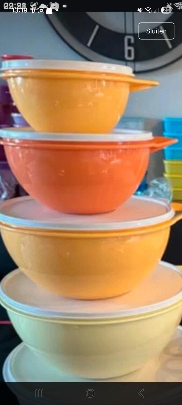 Nieuwe Tupperware Superkommen Set - Diverse Kleuren, Nieuw, Oranje, Ophalen of Verzenden, Bak of Kom