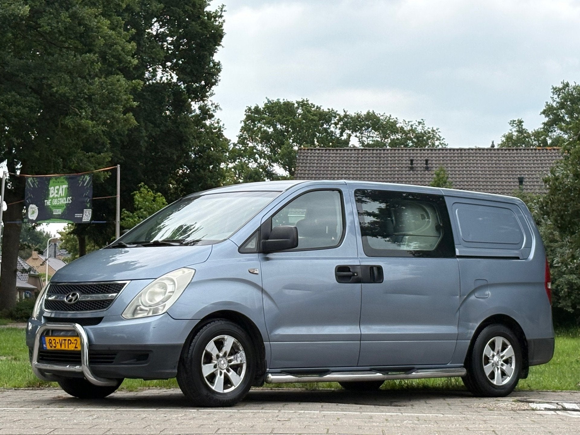Hyundai H 300 2.5 CRDi Dynamic Dubbelcabine, Airco, trekhkaa, Auto's, Bestelauto's, Blauw, Origineel Nederlands, Bedrijf, 170 pk
