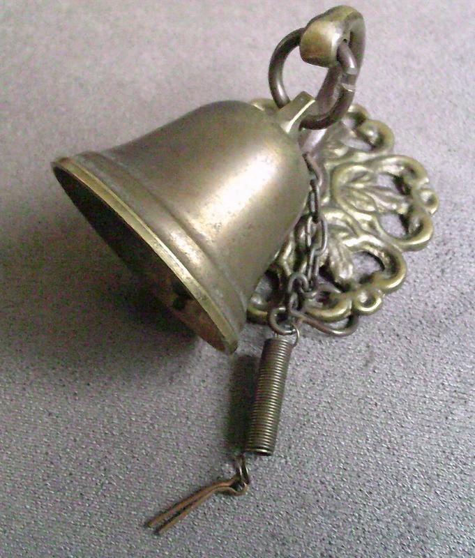 Antiek koperen belletje / koperen deurklopper, Antiek en Kunst, Ophalen of Verzenden