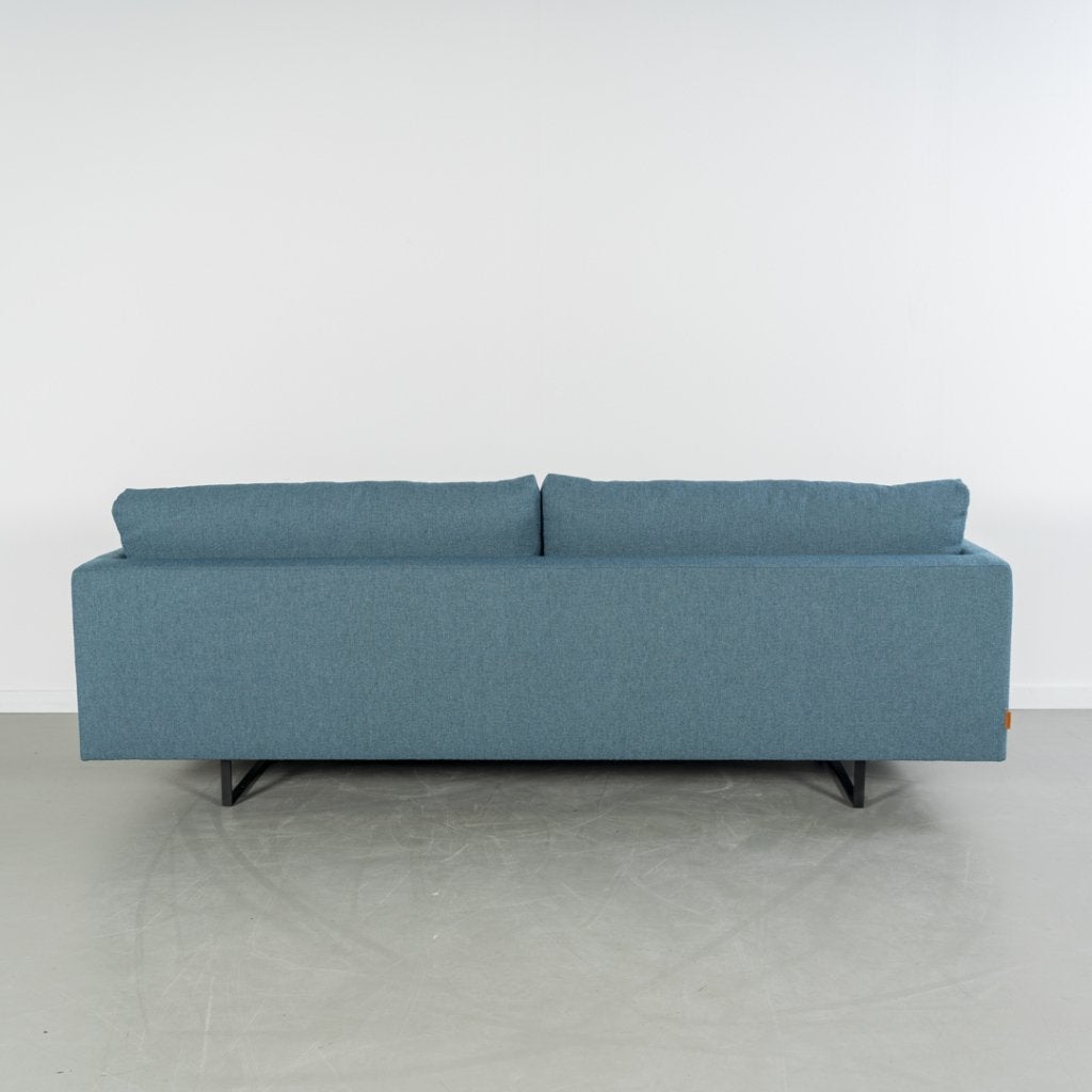 Montis Axel Bank 3-zits/190cm Blauw Stof - Slede Zwart, Huis en Inrichting, Niet ingevuld, Zo goed als nieuw, Niet ingevuld, Niet ingevuld