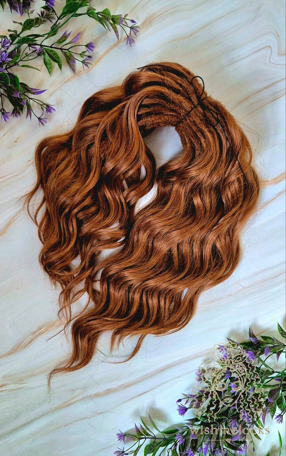Krullende dreadlocks set kastanjebruin 55DE 40cm, Ophalen of Verzenden, Nieuw, Pruik of Haarverlenging