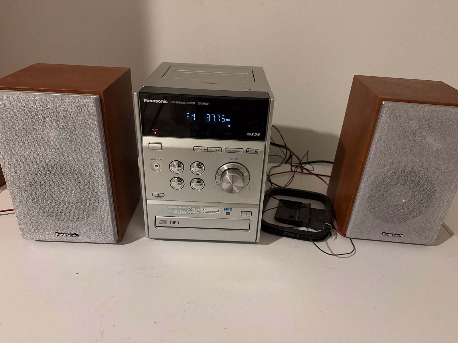 Panasonic Microset met CD-speler, tuner en speakers, Overige merken, Ophalen of Verzenden, Zo goed als nieuw, Microset