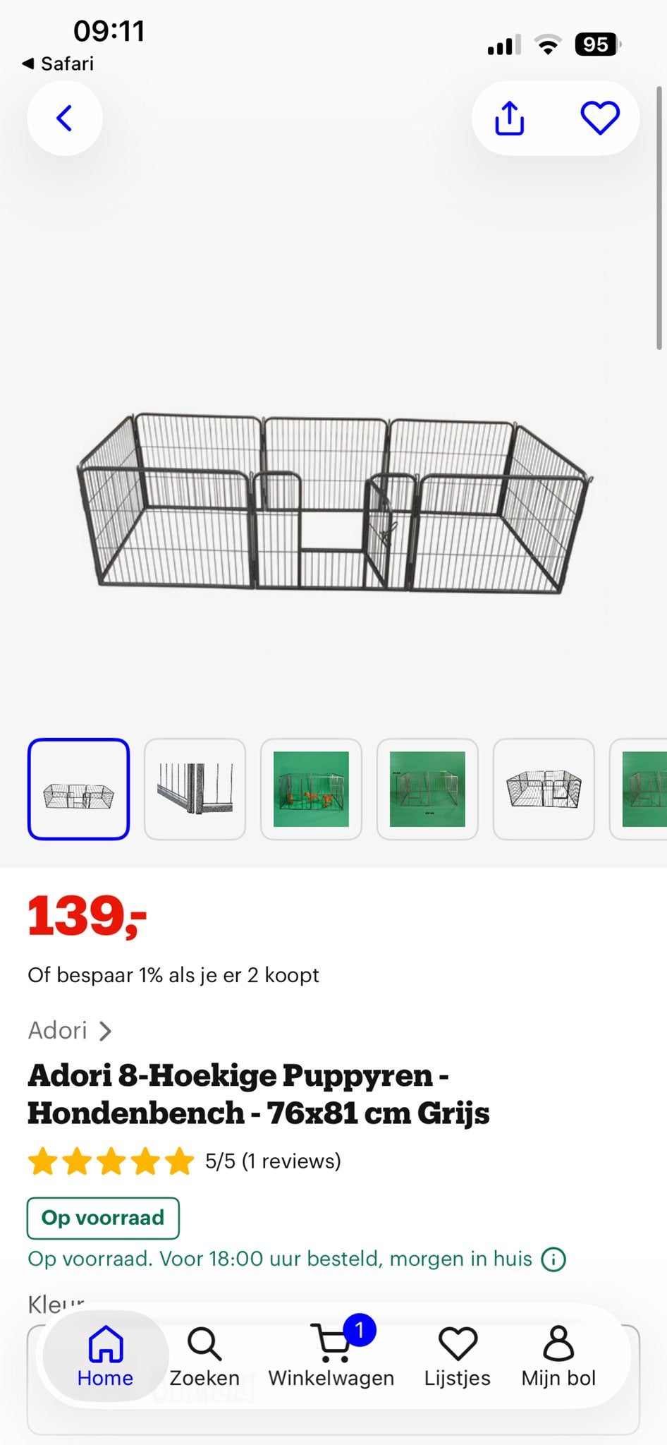 Adori puppy ren, Dieren en Toebehoren, Ophalen, Zo goed als nieuw