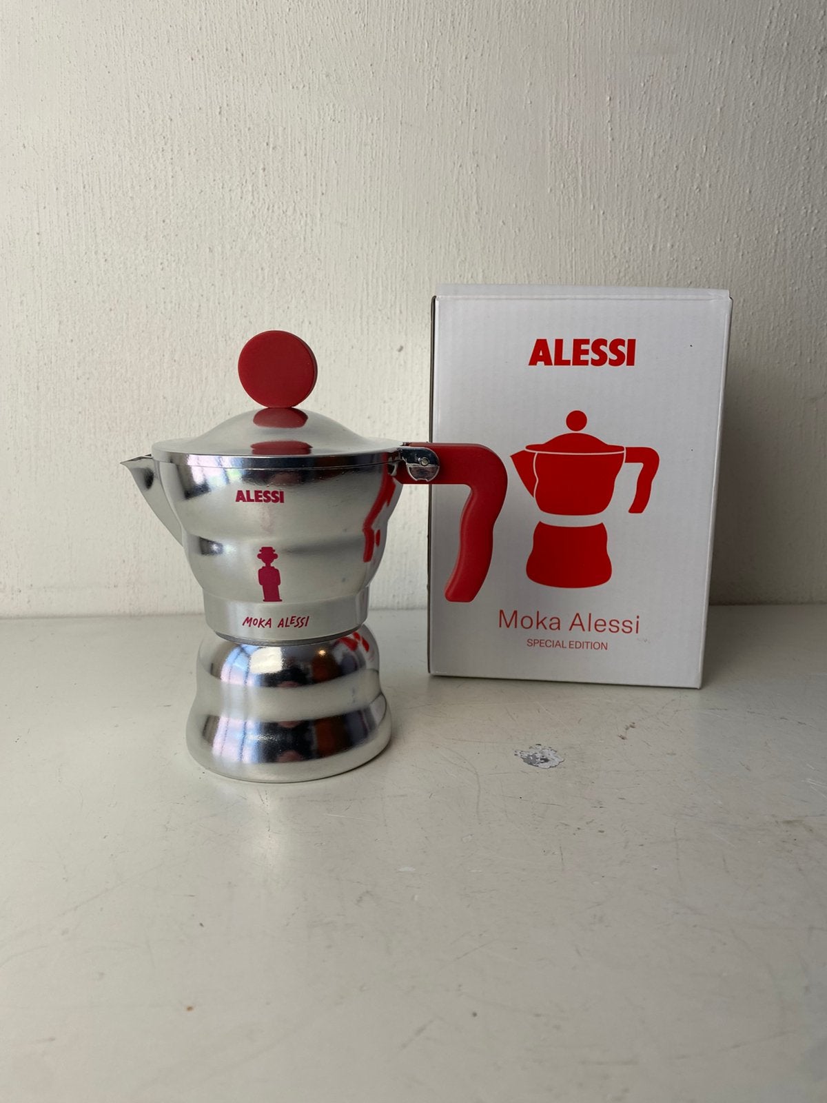 Alessi Italy percolator Moka espressomaker (AAM33/1 R), Italie, Overige modellen, Nieuw, Gemalen koffie