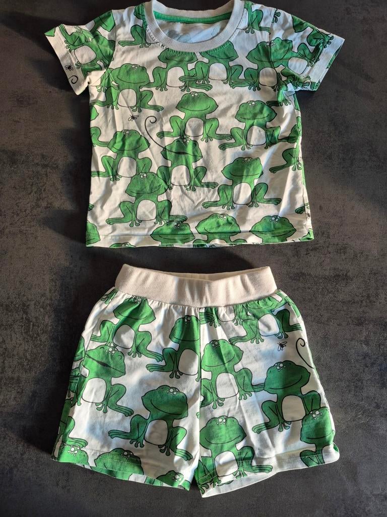 Zomer set zomerset shirt korte broek shorts kikkers wit groe, Ophalen of Verzenden, Zo goed als nieuw, Jongen of Meisje, Setje