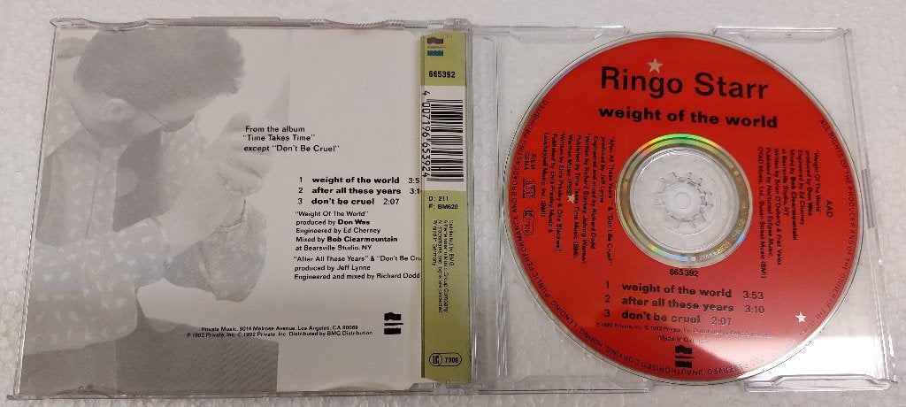 Ringo Starr NIEUW CD-SINGLE Weight of the world Beatles, Ophalen of Verzenden, Pop, Nieuw in verpakking, Eerste persing