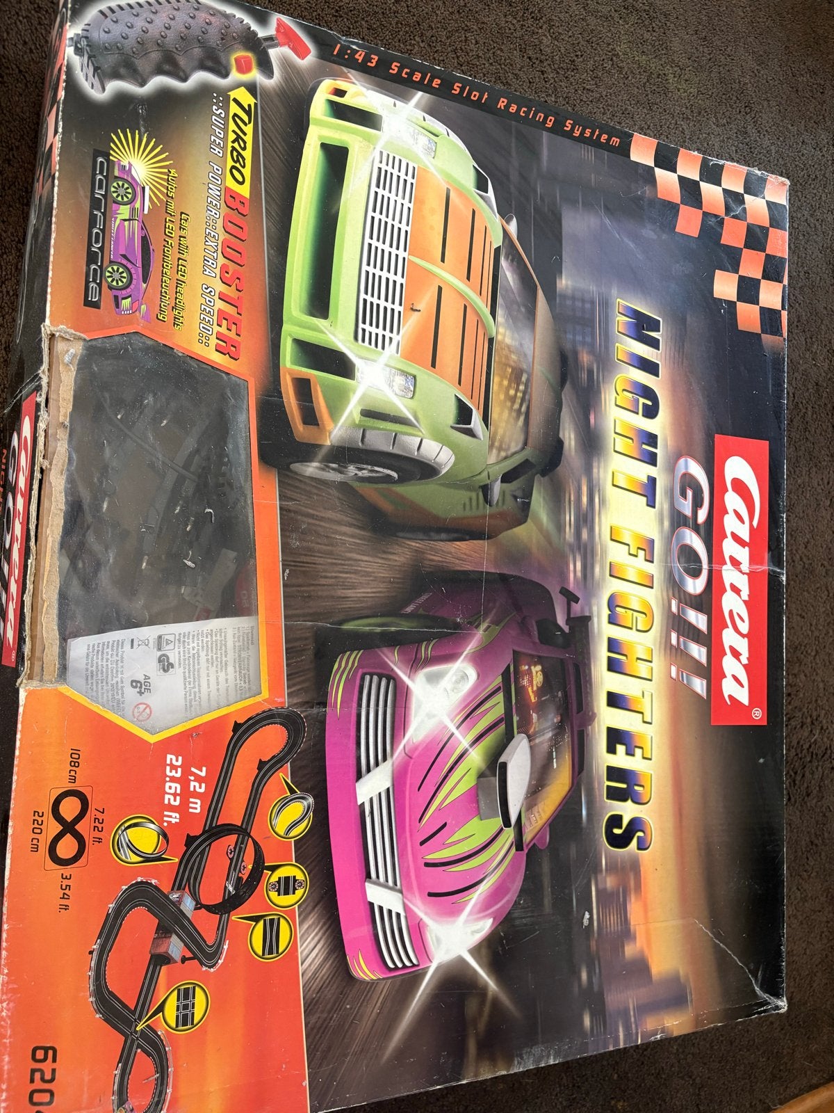 2 Carrera Go racebanen - 12,5 meter lang, Ophalen, Carrera, Elektrisch, Racebaan