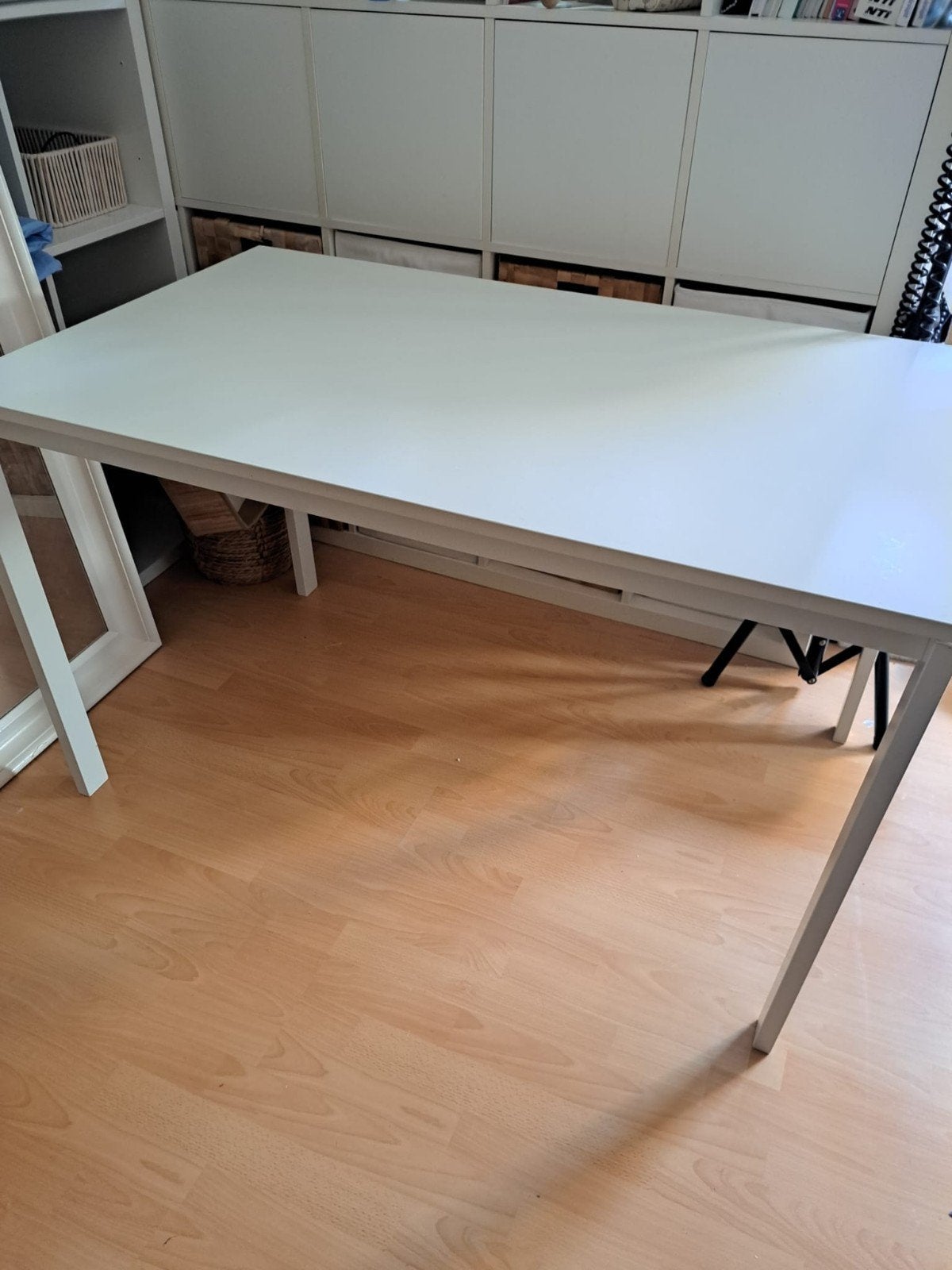 Witte eettafel/bureau van IKEA, Overige materialen, Gebruikt, 100 tot 150 cm, Modern, Scandinavisch