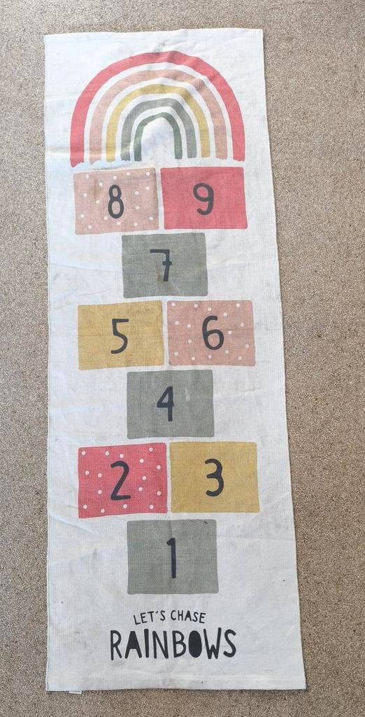 Hinkelbaan speelkleed met regenboog en cijfers, Ophalen of Verzenden, Gebruikt, Jongen of Meisje