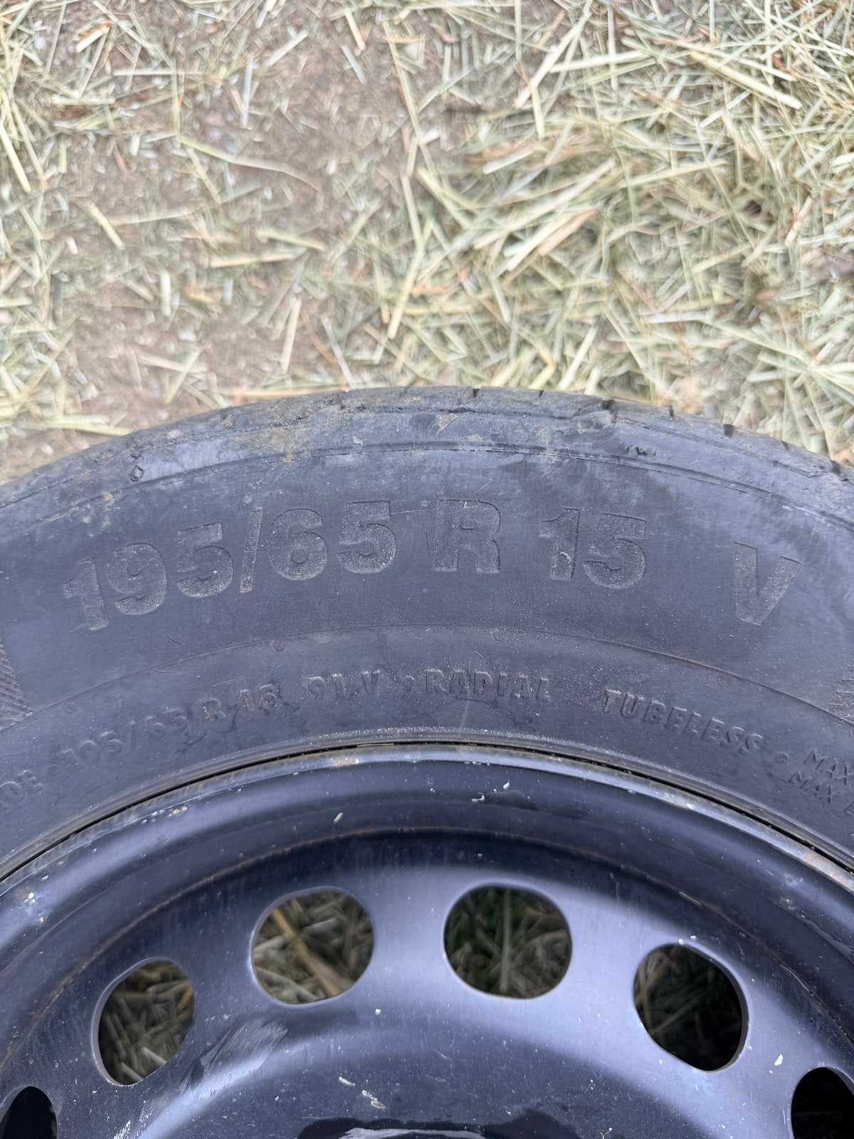Set van 4 gebruikte 195/65 R15 zomerbanden met velgen, Ophalen, Gebruikt, 15 inch, Banden en Velgen