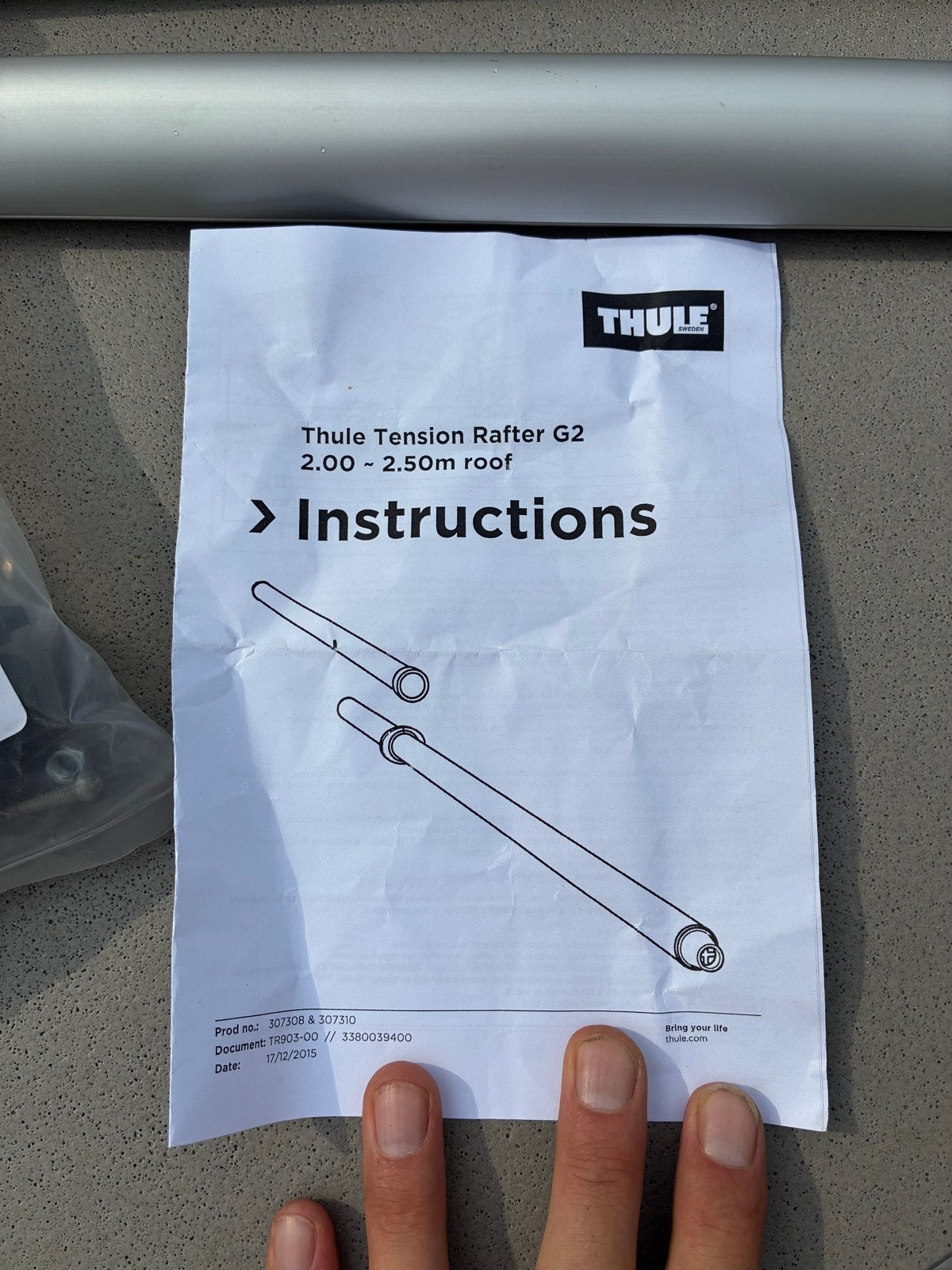 Thule Tension Rafter G2 2.00-2.50m dak, Ophalen, Nieuw