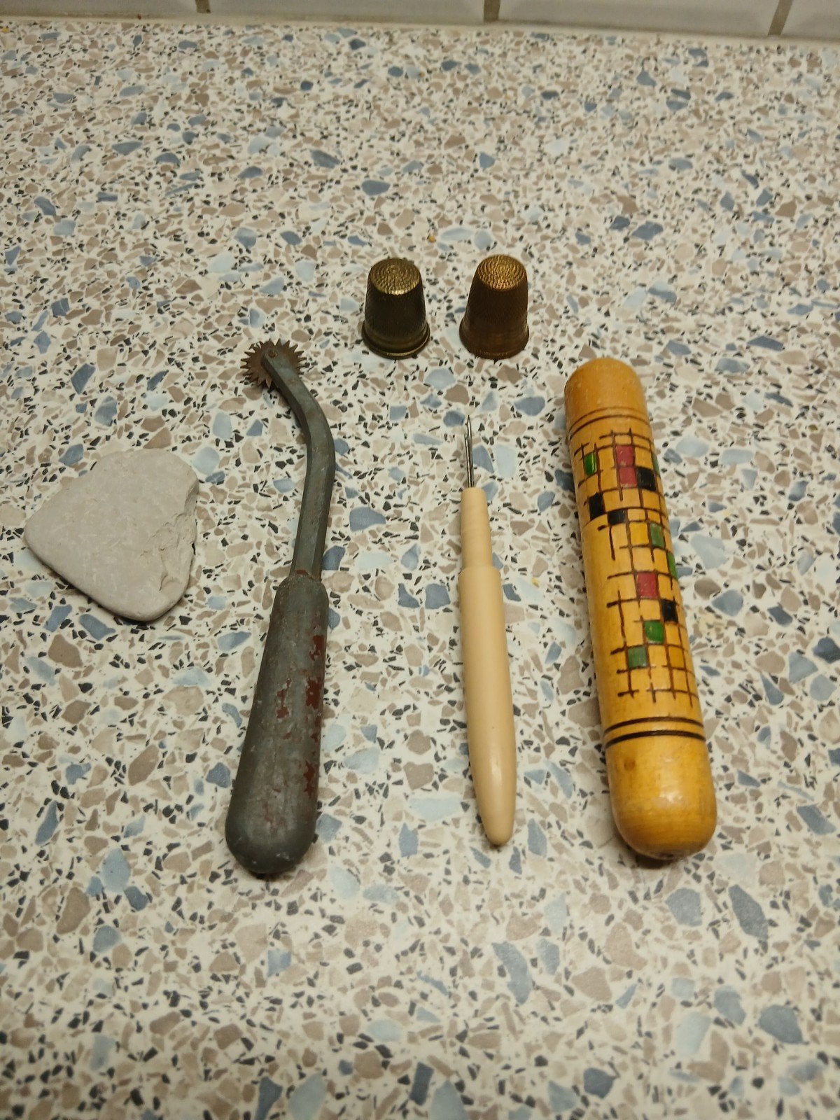 Vintage radeermesje radarwiel coupeusewiel kopieerwiel en an, Ophalen of Verzenden, Gebruikt