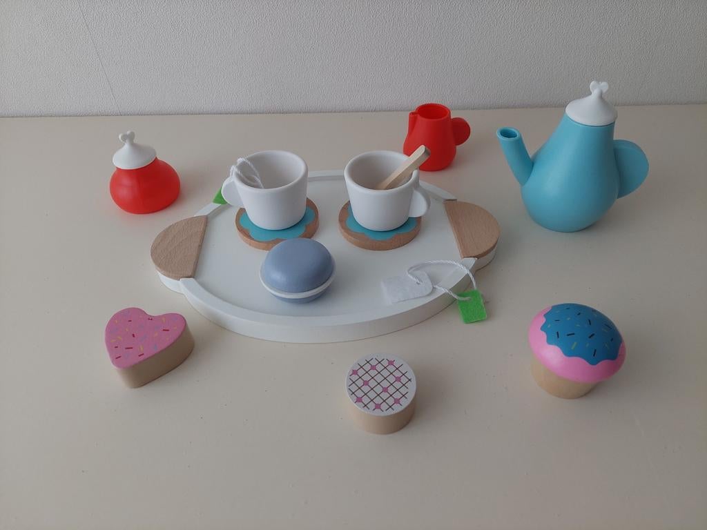 Houten theeset van Playtive, 17 delig, Ophalen of Verzenden, Zo goed als nieuw