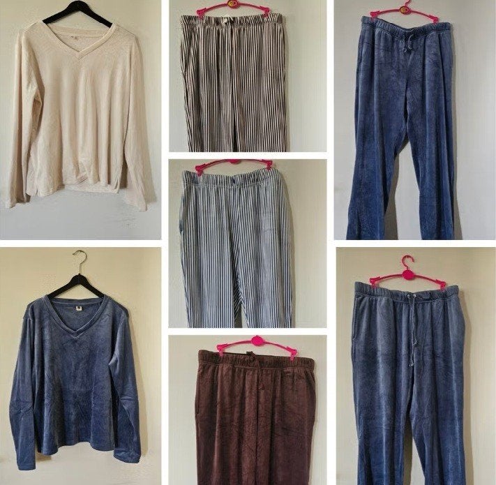 Velours huis- of loungepakken, maat M, zgan, Hema, Kleding | Dames, Huispakken, Maat 38/40 (M), Overige kleuren, Ophalen of Verzenden