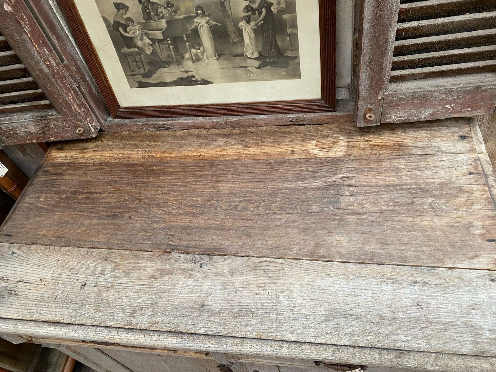 Landelijke sleetse brocante kast Frans commode, Antiek en Kunst, Ophalen