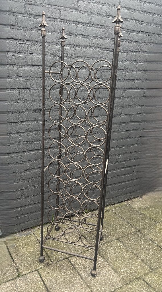 Wijnrek voor 30 flessen (smeedijzeren rek), Ophalen, Gebruikt, 25 flessen of meer, 75 – 100