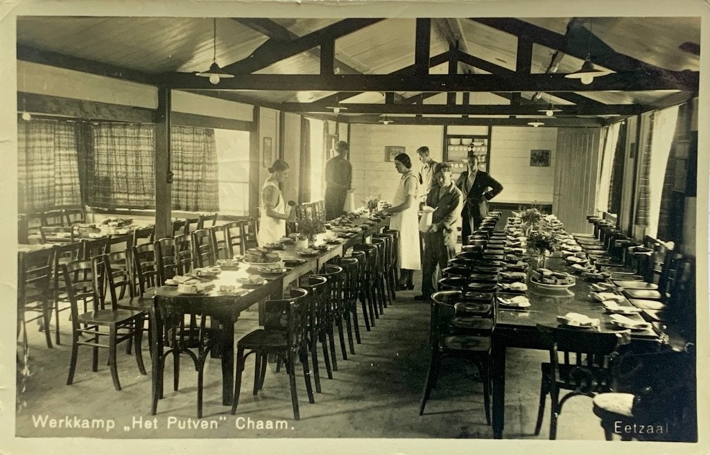 Chaam, werkkamp Het Putven, Eetzaal jaren '30, Verzenden, 1920 tot 1940, Gelopen, Noord-Brabant