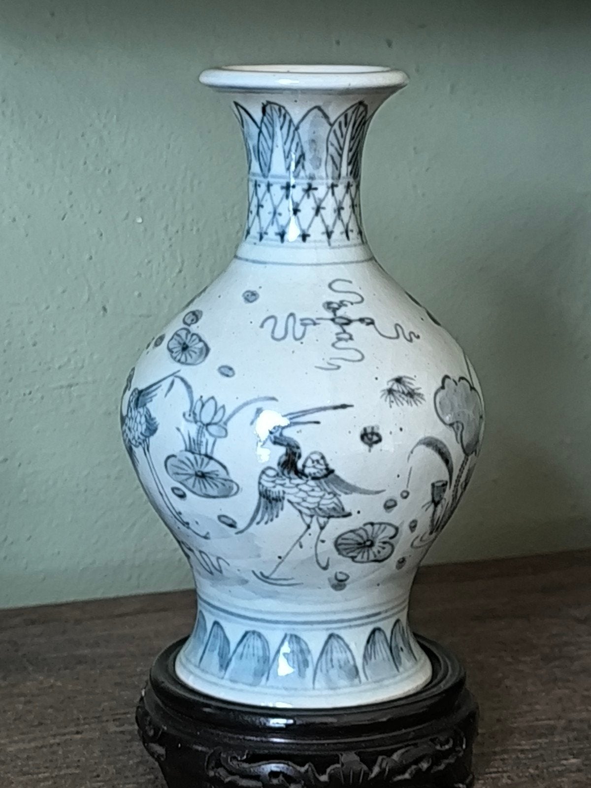 Oud porselein vaas Vietnam, Antiek en Kunst, Ophalen of Verzenden