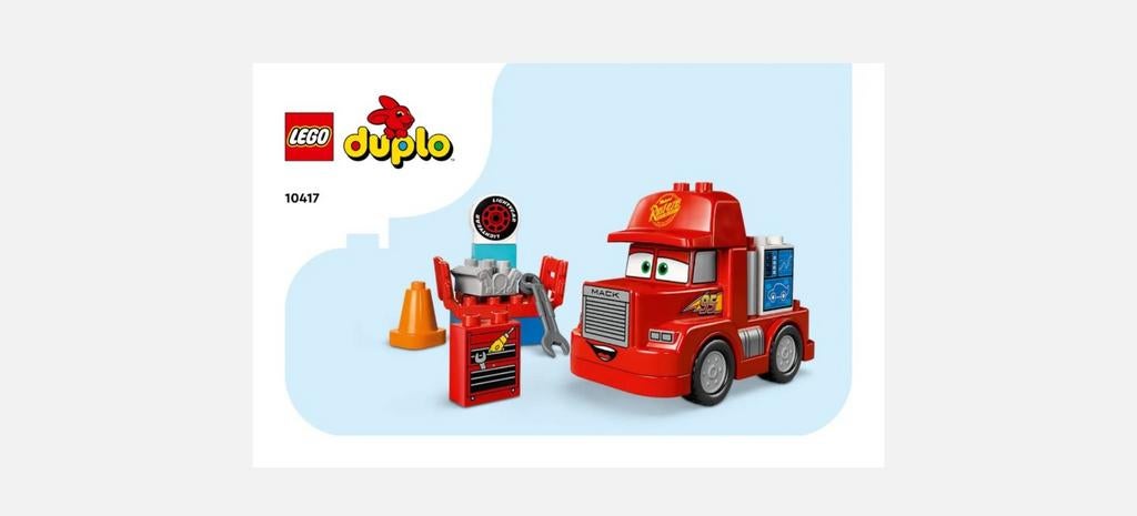Duplo 10417 Bliksem McQueen & Mack in perfecte staat, Ophalen, Overige thema's, Zo goed als nieuw, Duplo