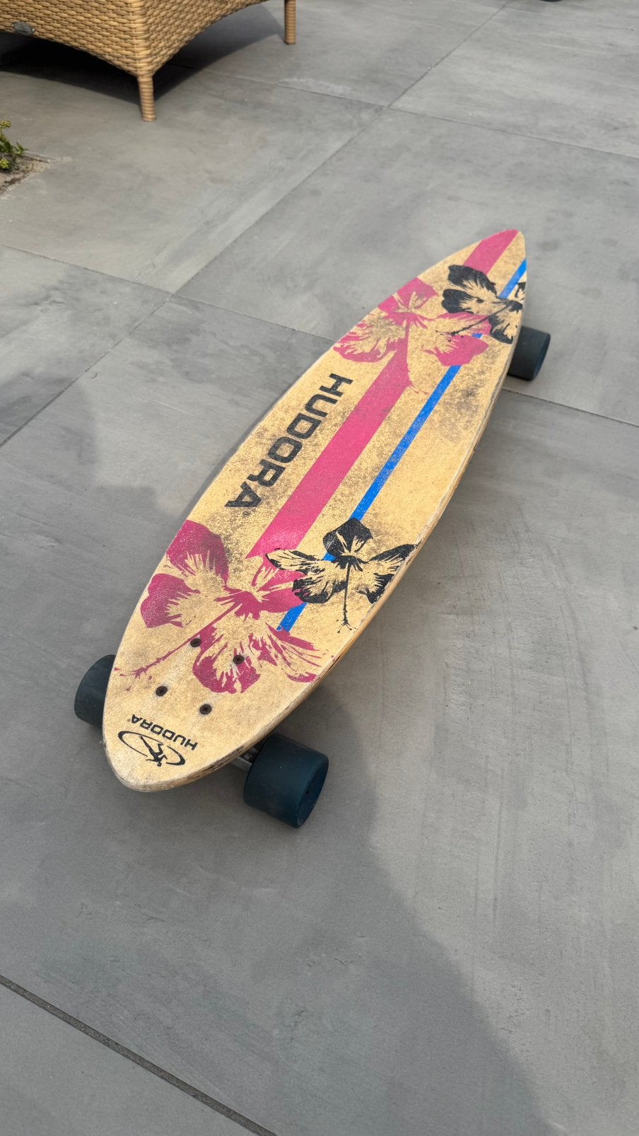 Longboard skateboard bamboe, Sport en Fitness, Skateboarden, Ophalen, Gebruikt