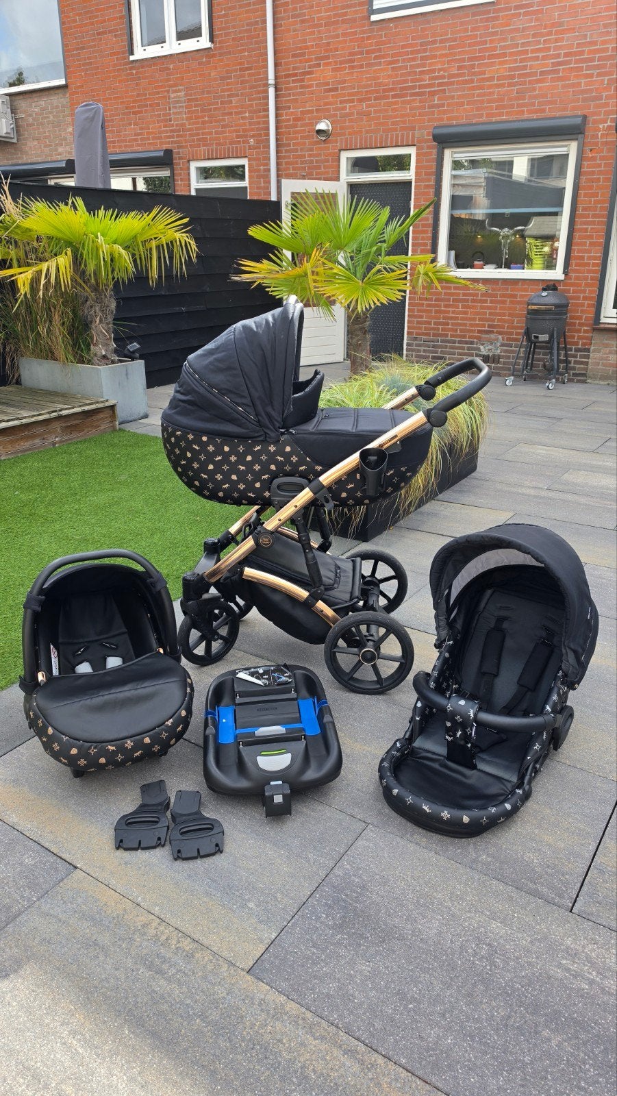 Tako baby 3in1 kinderwagen Rose/Black, Gebruikt, Met reiswieg, Ophalen, Kinderwagen
