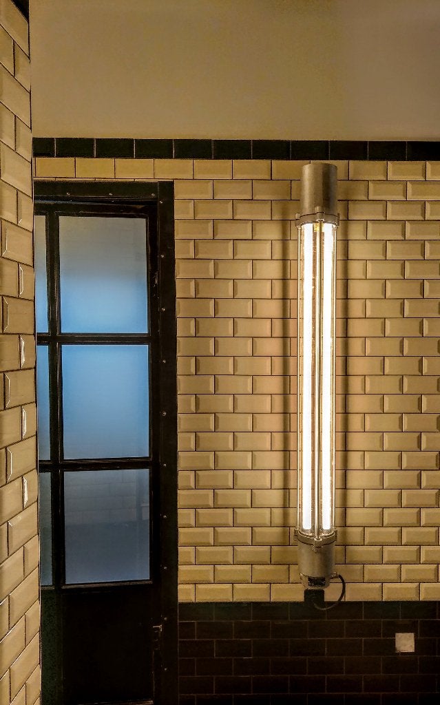 industriële lamp, 2 jaar garantie, dimbaar led, Ophalen, Gebruikt, Glas, Industrieel